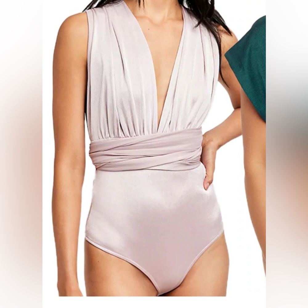 Free People 100 Different Way Body Suit Mint Green- XS